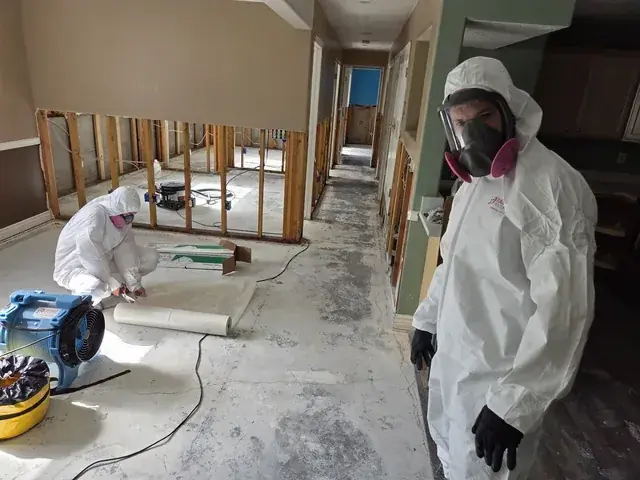 Containment set before drying in a north Utah County home